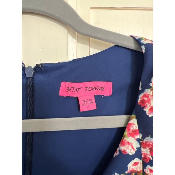 Betsey Johnson size 2 floral midi dress - Picture 2 of 4